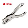 yelingzhi 穴開けパンチ 1穴 3mm 穴あけパンチ ステンレス 手動 シングルホール 多機能 ポータブル