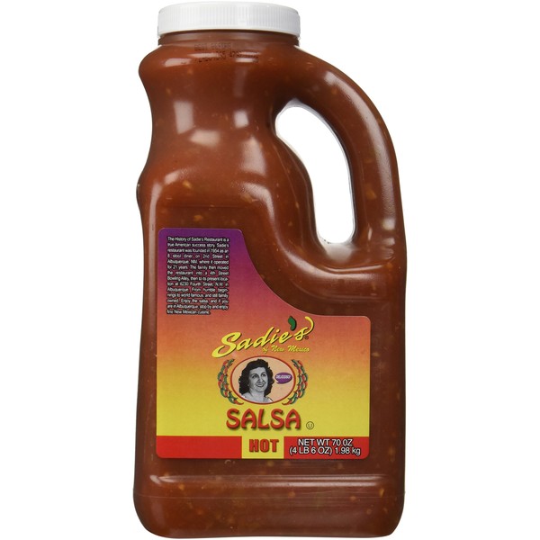 Sadie's of New Mexico Hot Salsa - 70 oz Jug - Tomato, Chillies & Jalapenos (Pack Of 2)