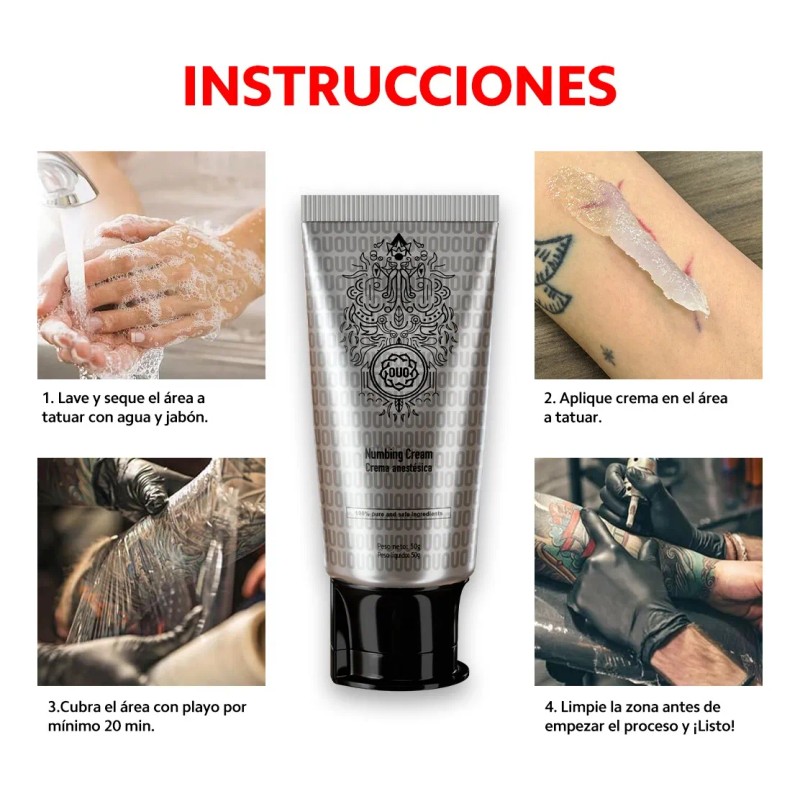 Anestesia Para Tatuar Sin Dolor Ouo 0 Irritación 50 G