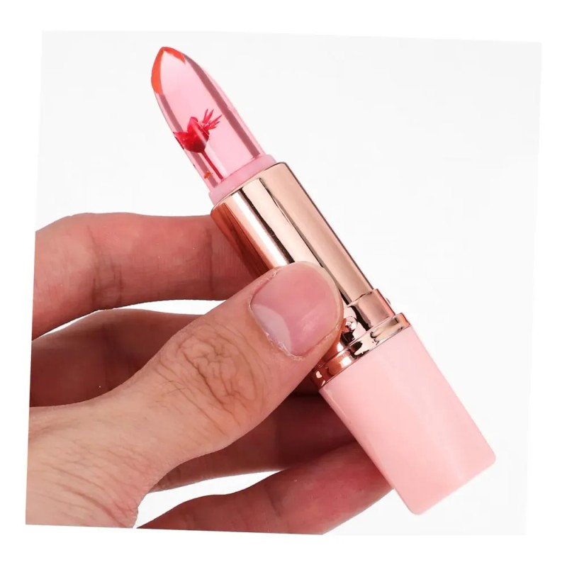 Labiales De Gelatina Con Flores Reales Hidratantes Sabor