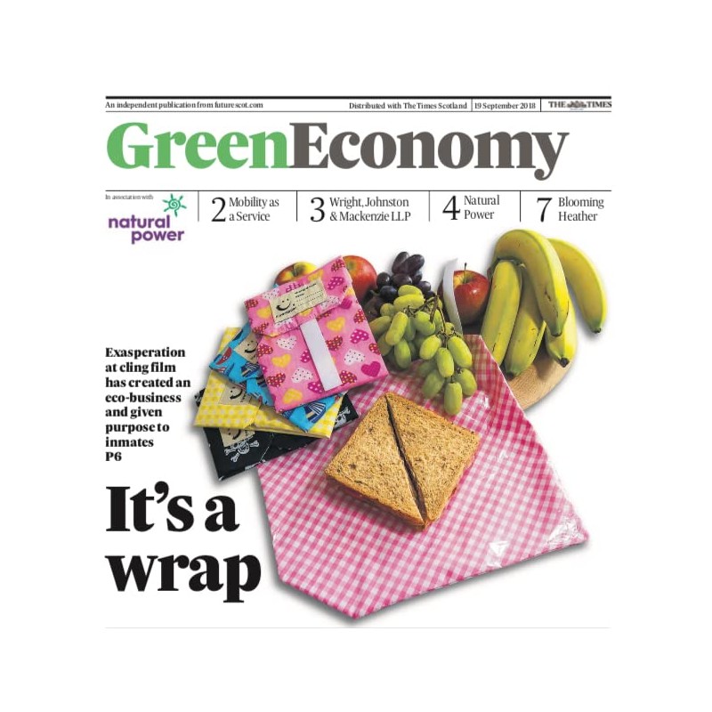the Wrapper, Re Wrap It Sandwich Bags, Green with White