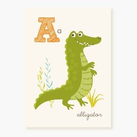 Sea Urchin Studio - A is for Alligator - ABC Alphabet Wall Art for Kids