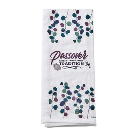 Rite Lite Passover Hostess Gift Hand Towel Stylish & Elegant Jewish Holiday Party Kitchen Table Decor Pesach Seder Kitchen Accessories Spring Blossoms