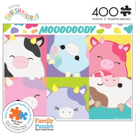 Buffalo Games - Squishmallow - Moooooody - 400 Piece Jigsaw Puzzle for Families Challenging Puzzle Perfect for Family Time - 400 Piece Finished Size is 21.25 x 15.00