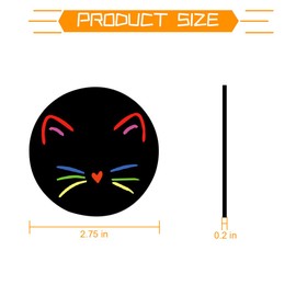 KHGUZ Car Cup Holder Coaster, 2PCS Anti Slip Cute Vehicle Drink Mat, Waterproof Non Scratch Automotive Interior Water Bottle Pad Decoration Accessories, Universal for SUV Sedan Truck (Style D-Cat)