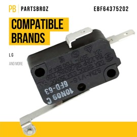 PartsBroz EBF64375202 Micro Switch - Compatible With LG Kenmore Dishwasher - Replaces AP6989906 3W40025C PS16219431 LDF7774ST LDP6797BD Ultra Durable Replacement