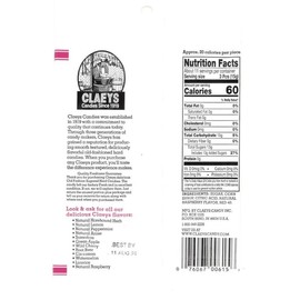 CLAEYS Old Fashioned Raspberry Hard Candy 6 oz.