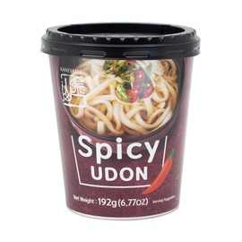 Kaneyama – Noodle Soup Cup, Japanese-Style Udon, Shoyu-Kimchi-Spicy Flavor, Instant & Microwavable Chewy Fresh Noodles, Restaurant Grade Delicious Taste, 6.77 Oz (Pack of 12) (Spicy)