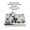 Stainless Steel Nail Powder Holder Thickening Sturdy Dustproof Smooth Surface