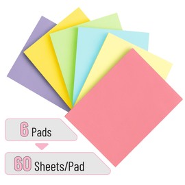 Mr. Pen- Sticky Notes, 1.5"x 2", 6 Pads, 60 Sheets/Pad, Pastel Colors, Small Sticky Notes, Mini Sticky Notes, Sticky Notes Small, Sticky Note Pads, Colored Sticky Notes, Bulk Sticky Notes