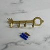 JUVOSY Unlacquered Brass Wall Hooks – Vintage Key Design –