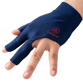 Collapsar Billiard Gloves 3 Open Fingers for Pool Snooker Carom Cue Sport - Fits Left Hand in Different Size