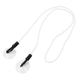 WANGCL 2 Pack Portable Retractable Washing Line with Hooks and Suction Cups Camping Accessories for Indoor and Outdoor Use (White)