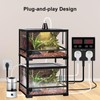 Digital Temperature and Humidity Controller Outlet, Reptile Thermostat Plug Dual