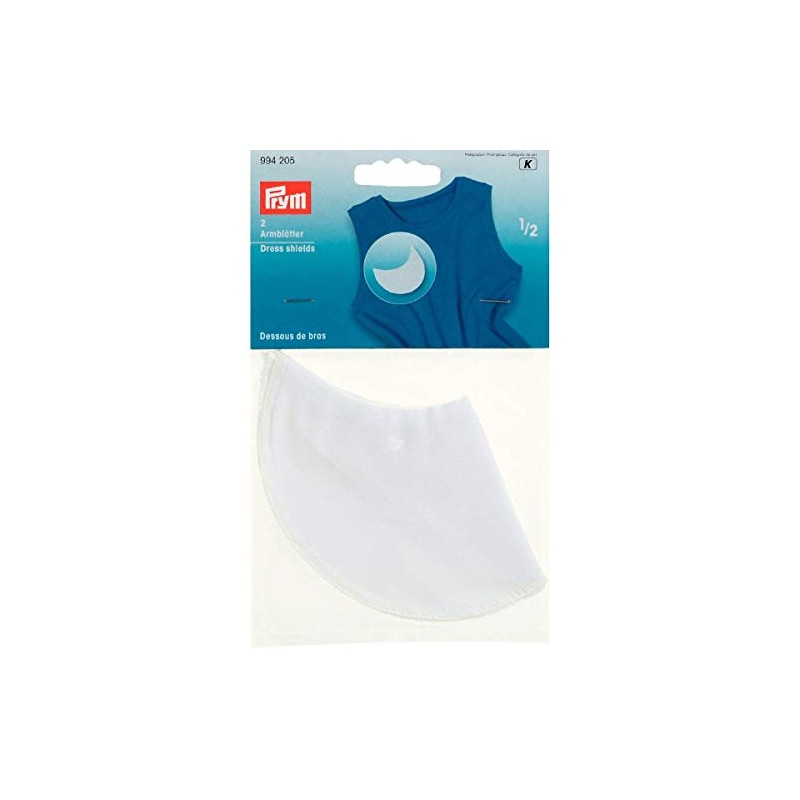 Dress Shields Size 1/2 White 100% Cotton - Prym 994205