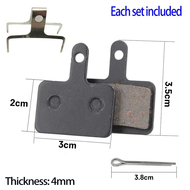 4 Pairs Mountain Bike Bicycle Disc Brake Pads for Shimano