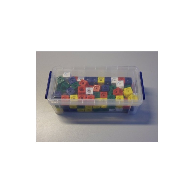 100 plug-in cubes 5 colours (red, yellow, green, blue, white)