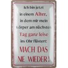Ontrada Tin Sign 20 x 30 cm Curved "Ich Bin
