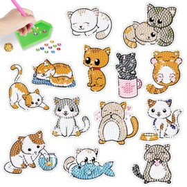 Huacan Diamond Painting Stickers 5D DIY Gem Art Kits Colorful Crafts for Beginners