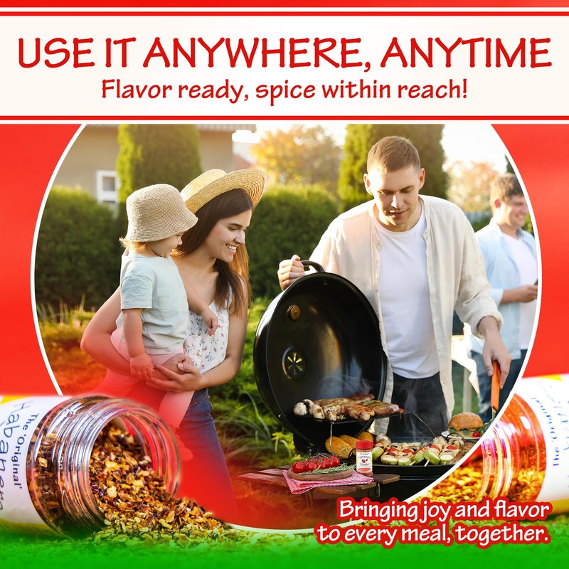 The Original Habanero Shaker - Pure Hot Chile Pepper Flakes,