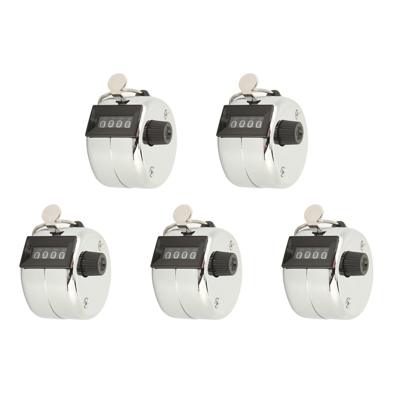 5 Pcs Clicker Counter 4 Digit Metal Case Accurate Hand