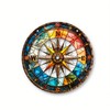 2D Flat 8x8 Inch Nautical Compass Design Round Acrylic Ornament