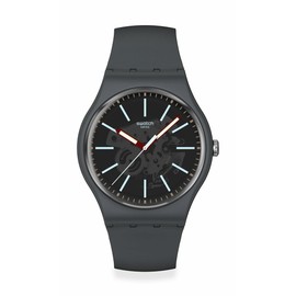 Swatch Casual Watch Unisex Grey Quartz Bio-sourced Cobblestone Street