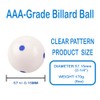 Sinsilvie 2-1/4" Replacement White Pool Ball,White Cue Ball,Blue 6 Dot