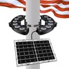 Flag Pole Light Solar Powered 6000K Brightest Solar Flag Pole