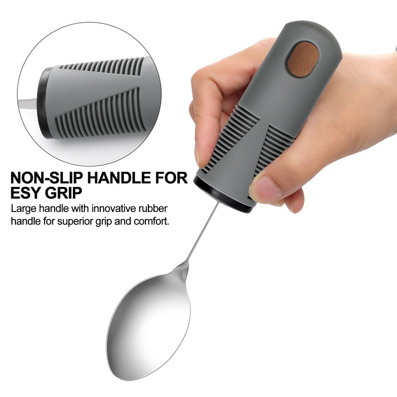 Extra Wide Handles Easy Grip Cutlery Set of 4 Disability