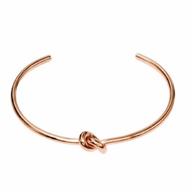LIOYSIUT 14K Gold Plated Forever Love Knot Infinity Bracelets for Women Knotted Charm Bridesmaid Wedding Party Open Cuff Bangle Bracelet Silver