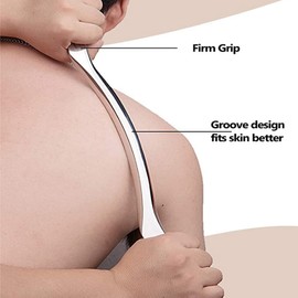 Medical Stainless Steel Gua Sha Massage Scraping Tool,AnTiexi-IASTM Tools,Gua sha Tool for Soft Tissue Mobilization,Physical Therapy use for Arms, Back,Neck,Leg,Shoulder(Long bar)