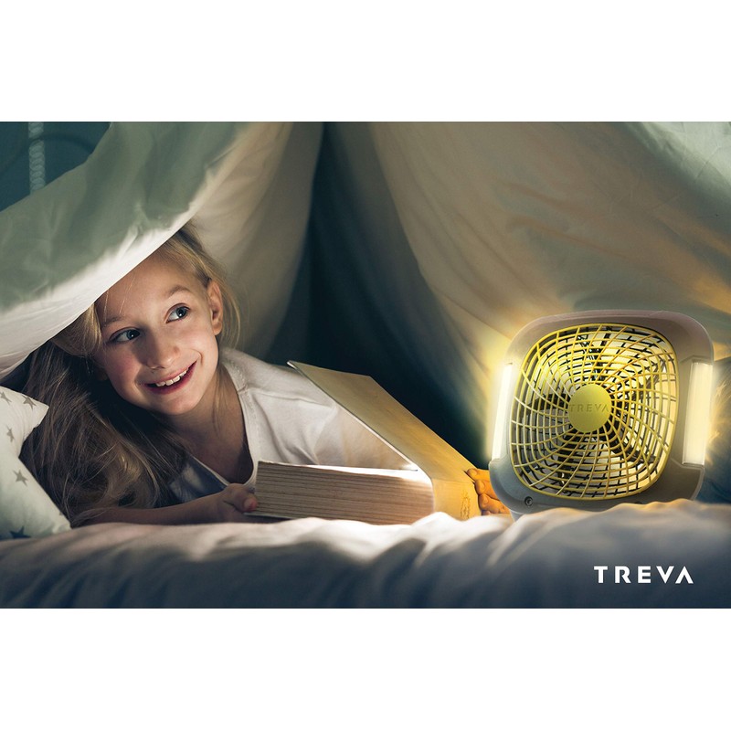 O2COOL Treva 10 Inch Portable Fan with LED Lights -