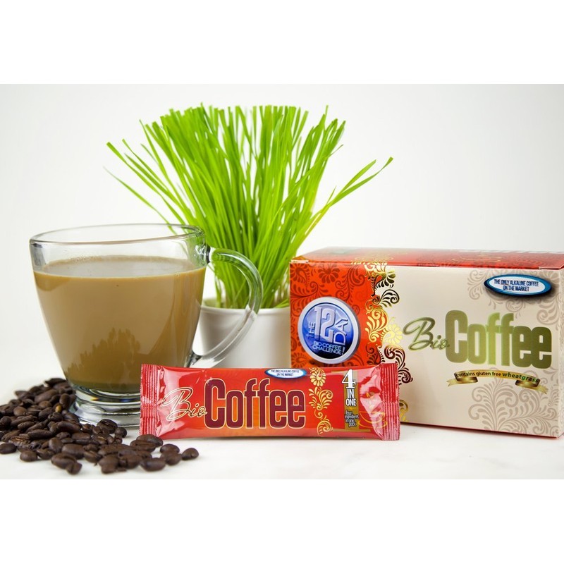 Bio Coffee- First Organic Instant Non-dairy Alkaline Coffee (2 Boxes,