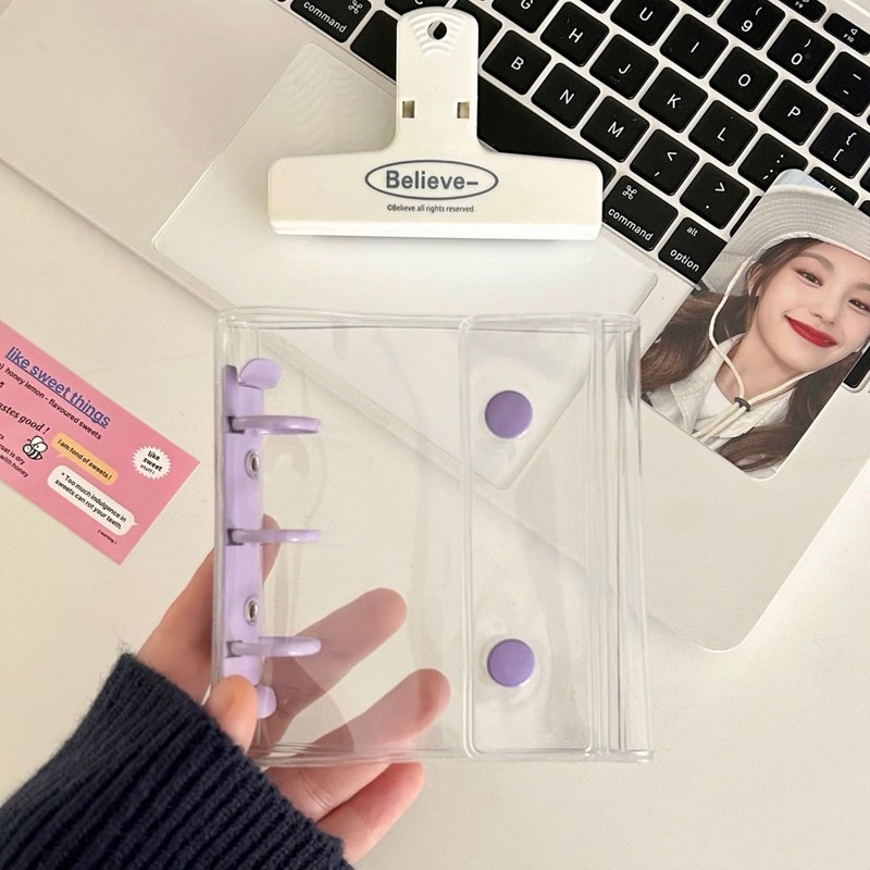 MYFEELGAGA Seal Book A8 Transparent Clear Binder with 20 Sheets