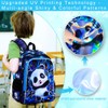 HPJGD 3PCS Boys Panda Bookbag, Water Resistant Kids Backpack Set