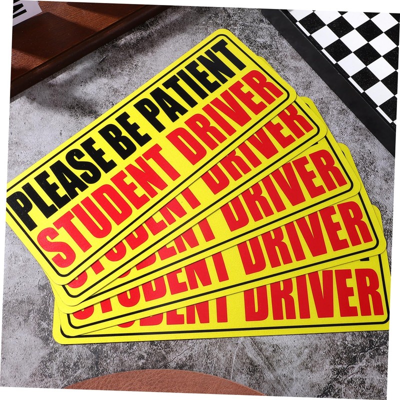 Ciieeo 5pcs Magnetic Novice Driver Sticker Reflective Decals for Vehicles