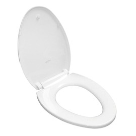 GenieBidet Elongated Toilet Seat Slow Close Design, Soft Close Toilet Seat, Noiseless Toilet Cover Seat & Toilet Lids, Toilet Seat Elongated Mounting Tools & Attachments Included, White