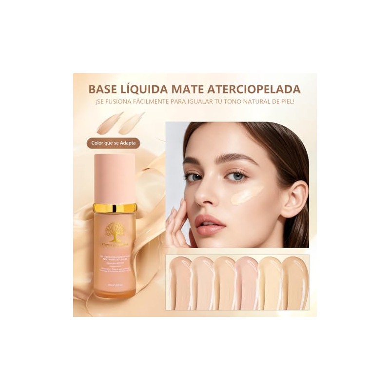 WEUD Base de Maquillaje con Corrector 4 En 1, SPF