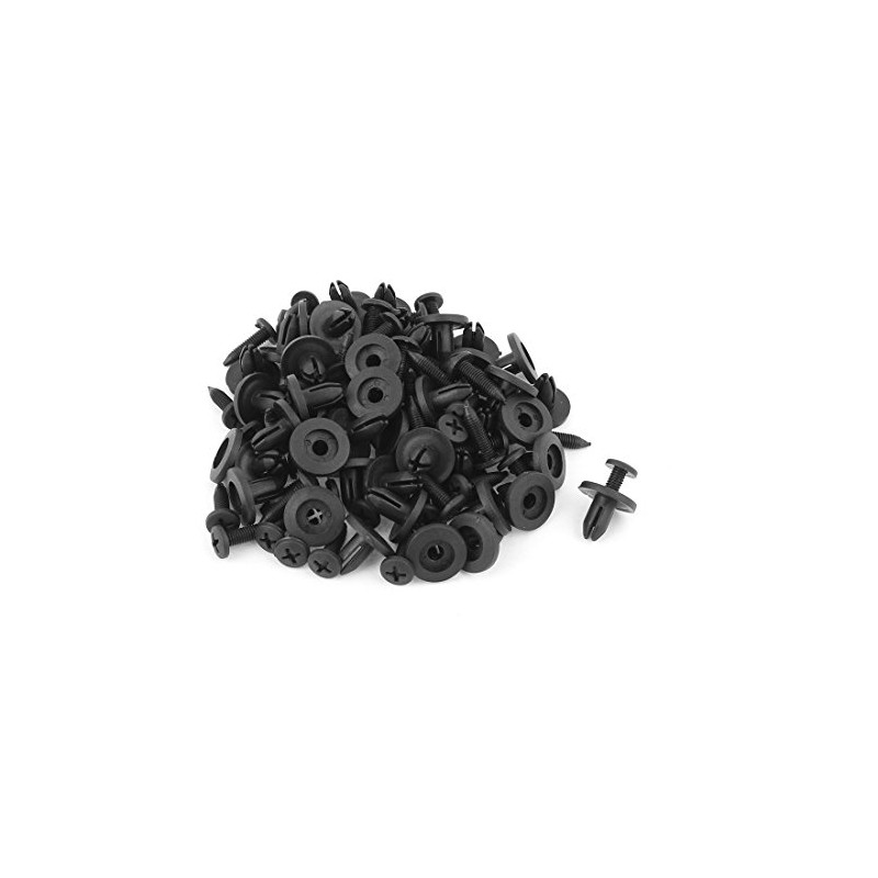 sourcing map 50pcs 6mm Plastic Push Type Rivet Bumper Pin