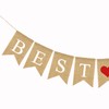 Best Dad Banner Father's Day Decor Burlap Banner Happy Fathers