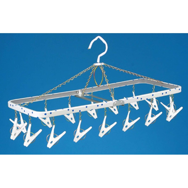 Nishida 111117 Laundry Hanger, Little Corner Hanger with 16 Pinches,