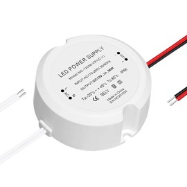 KUWUNG LED Transformer 12 V 36 W 3 A, LED Power Supply Transformer 230 V to 12 V, AC to DC Switching Low Voltage Transformer, No Flicker, No Noise, IP66 Mini Ultra Thin LED Driver Constant Voltage for