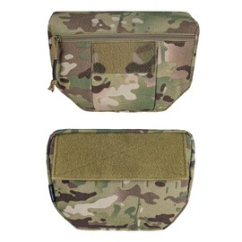 IDOGEAR Tactical Dump Drop Pouch for JPC CPC AVS Tactical Vest Utility Bag Carrying Kit Bag with Hook and Loop (Multi-camo)