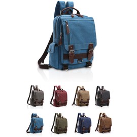 LeafIn Mini Backpack, Sack, Fashionable, Lightweight, Canvas Body Bag, Men and Women, Unisex, 2 Types Selectable 8596, blue b
