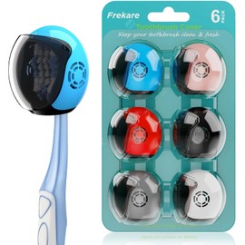 Frekare - Paquete de 6 fundas para cepillos de dientes, funda para cepillo para polvo de dientes, funda para cepillo para polvo de dientes, protector para cepillo para polvo de dientes, se adapta a la