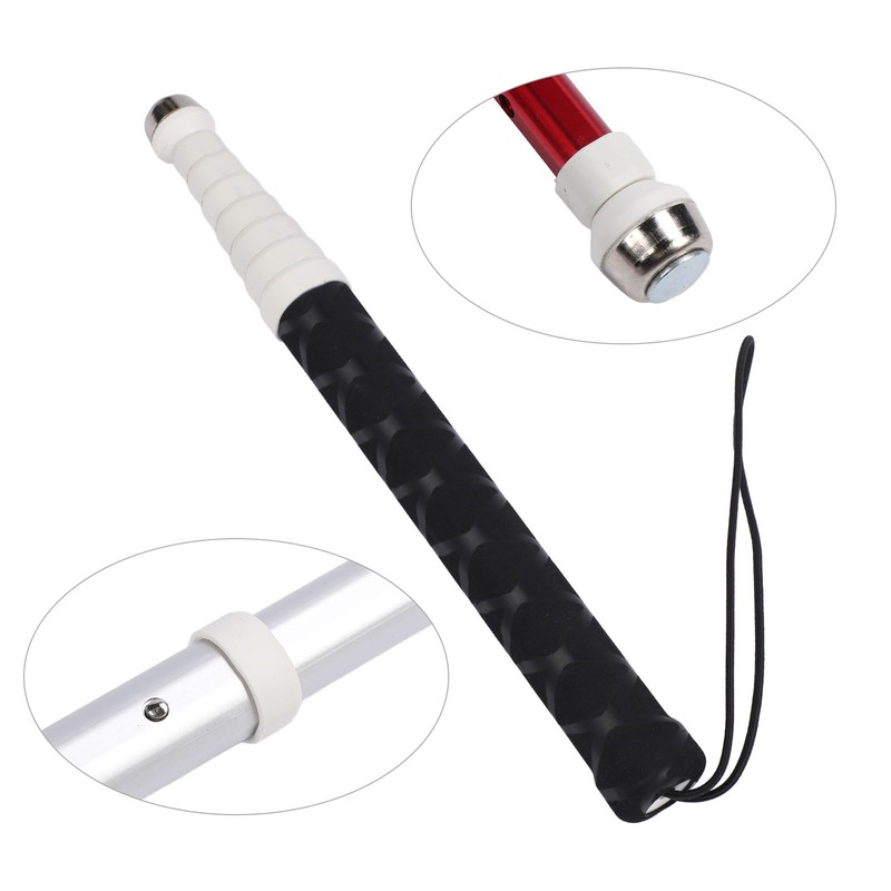 7 Section Blind Cane Collapsible Lightweight Portable Assistive Folding Walking