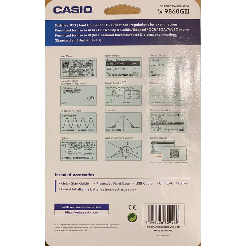 Casio FX-9860GIII Advanced Graphic Calculator