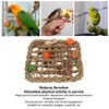 Bird Foraging Wall Toy Boredom Relief Seagrass Hand Woven Parrot