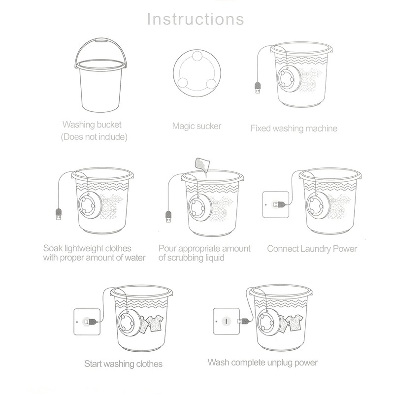 3in1 Mini Washing Machine Portable Personal Rotating Turbine Washer Adjustable